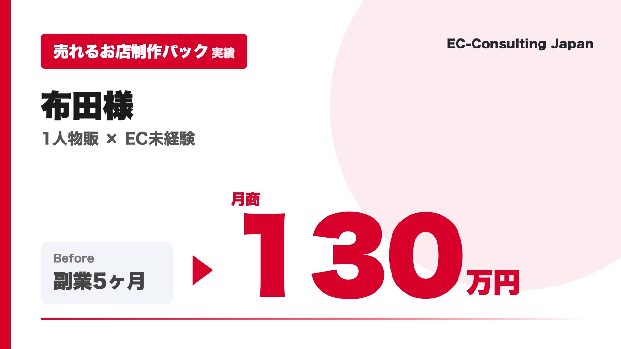 【売れるお店制作パック実績】布田様