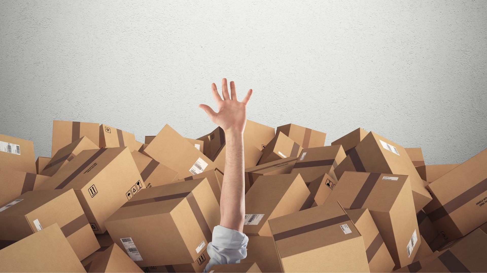 在庫におぼれているブロック