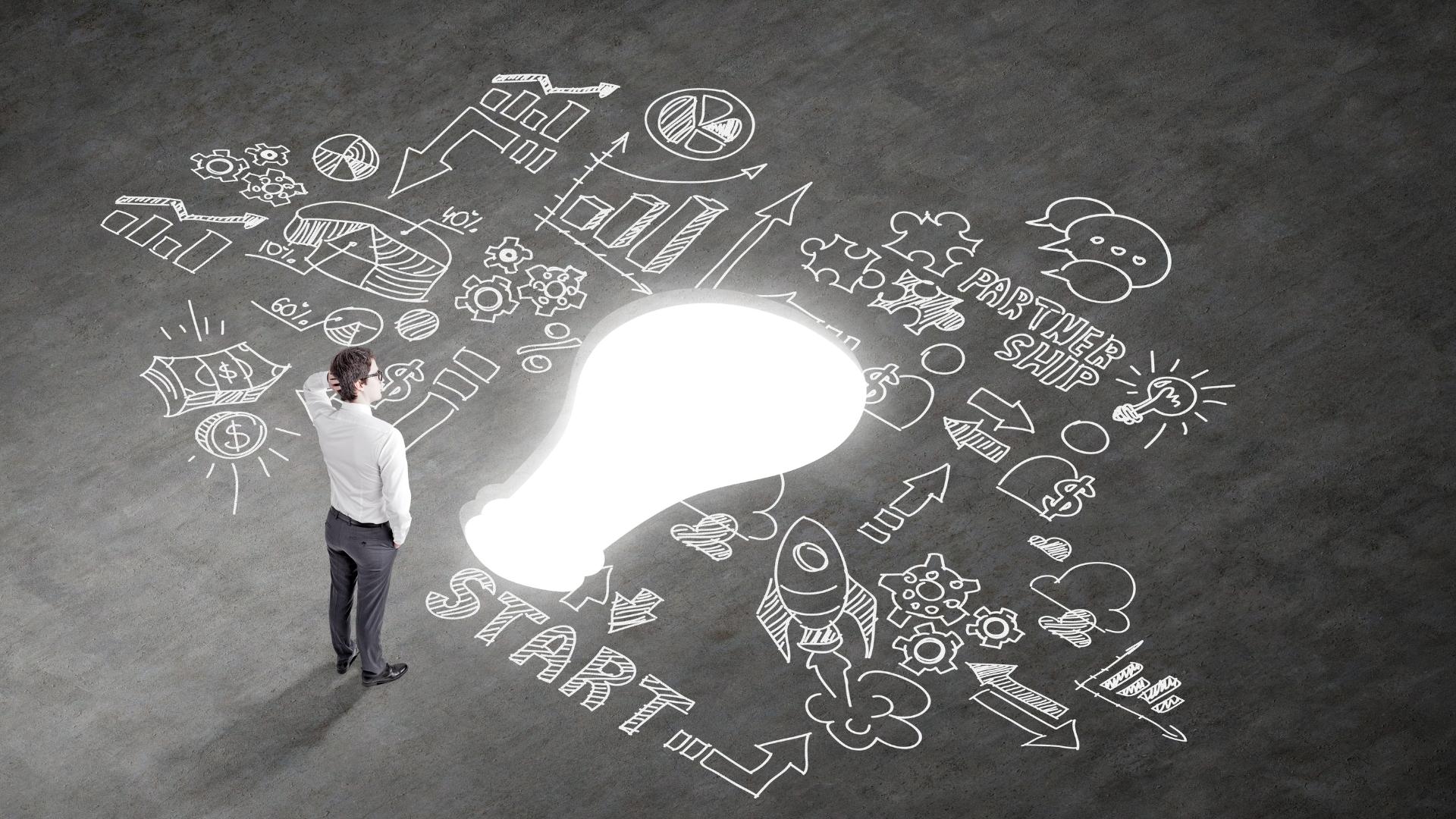 スタートしようとしている男性